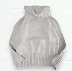 グレー タートルネックニット 長袖