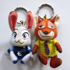 miniso ズートピア　ぬいぐるみキーホルダー　ぬいぐるみ　ニック　ジュディ miniso ズートピア ぬいぐるみキーホルダー ぬいぐるみ ニック