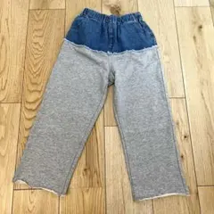 最終値下！新品　デニム切替 スウェットロングパンツ　チャオパニックティピー