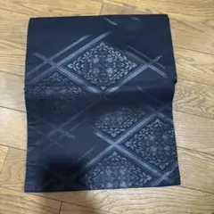 484 どこにでもある状態の良い喪帯　アンティーク　名古屋帯　袋帯　半幅帯のサムネイル