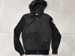 MONCLER ナイロン ニット コンビ フーデッドジャケット 黒のサムネイル