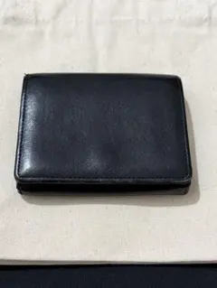 土屋鞄 ブラック　レザー 二つ折り財布