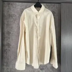 メンズ長袖　Yシャツ　ベージュ　Mサイズ