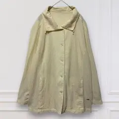 【クロコダイル】 シアサッカー風 シャツジャケット ロゴ刺繍 LLのサムネイル