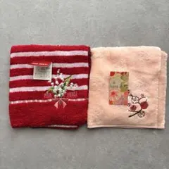 【未使用】ピンクハウス ＆ hana小町 タオルハンカチ 2枚セットのサムネイル