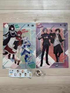 くら寿司　にじさんじ　缶バッジ&クリアファイル