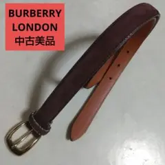BURBERRY LONDON 中古美品 バーバリー レディース ベルトレザー