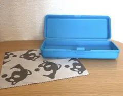 Zoff ハードメガネケース&メガネ拭き / ブルー