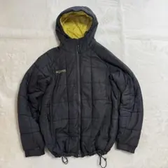 00sコロンビアpuffy jacket M黒キルティングドローコード短丈y2k