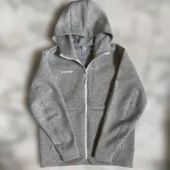 MAMMUT フルジップ フード付きパーカー グレー L