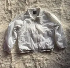 ホワイト ジップアップジャケット L