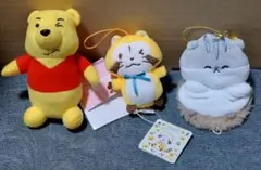 くまのプーさん + ラスカル + 入れ替わりぬいぐるみ ストラップ