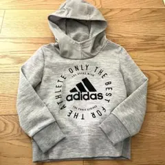 美品　adidas フード付きパーカー 110サイズ グレー