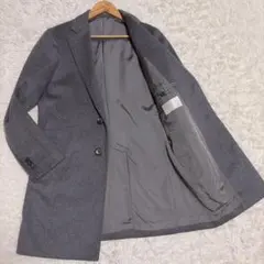 美品【サイズ44】エディフィス カシミア ネイビー起毛フランネル