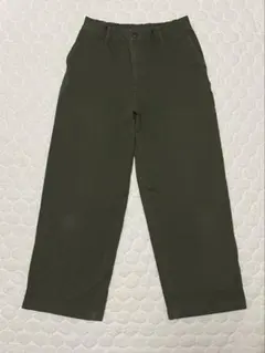 MUJI無印良品 ボーイフィットワイドパンツ（L）カーキーグリーンのサムネイル