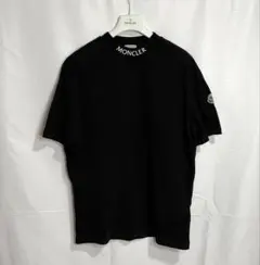 ［新品同様］モンクレール　ネックロゴTシャツ　ブラック　サイズL