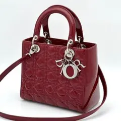 【極美品】 ディオール レディディオール パテント 2way ショルダーバッグのサムネイル