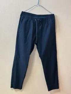 ネイビー ストレート長ズボン