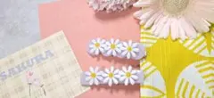 花モチーフ ヘアクリップ