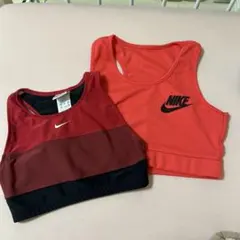 NIKE スポーツブラ レッド　2点セットのサムネイル