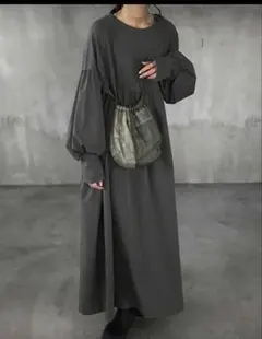 FRIFUL グレー ロングワンピース 長袖