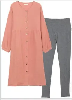 犬印本舗　ポコポコダブルガーゼパジャマ　マタニティ　ローズピンク