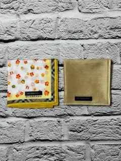 美品　BURBERRY　ハンカチ2枚セット　ｗ1926-0331-14-6