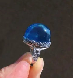 ⭐︎【天然 】アクアマリン リング s925 10.8g - メルカリ