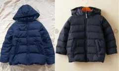 green label MINOTECHフード付きダウンブルゾン155紺コート