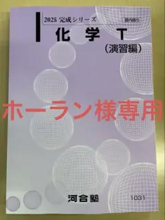 河合塾　2025 完成シリーズ 化学 T