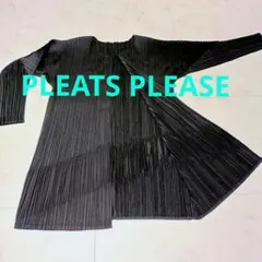プリーツプリーズ ブラック ジャケット 立体襟 美品 - メルカリ