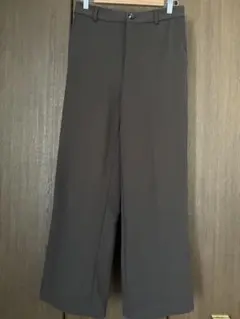 【メルカリ市限定価格】GU ワイドパンツ ブラウン XL