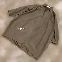 r.p.s コクーンブラウン スキッパーシャツワンピース 長袖　茶色　ゆったりM
