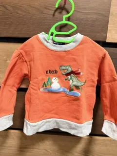 klädskaP 恐竜と雪だるま トレーナー 100cm