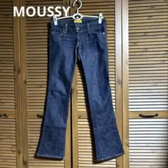 MOUSSY ブーツカットデニム 濃紺 フレアデニム ローライズ
