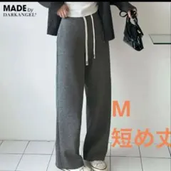 元祖　裏起毛パンツ　ダークエンジェル　フラットウエスト短め丈 M