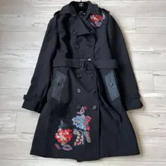 デシグアル　希少　ロングトレンチコート　ダブル　ベルト　花柄刺繍　Aライン 2025年最新】Desigual ロングコートの人気アイテム - メルカリ