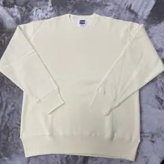 新品★GOAT★XL裏起毛クルーネックスウェット15.5オンスカスタード