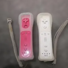 D*M様 Wiiリモコン 白&ピンク カバーストラップ付