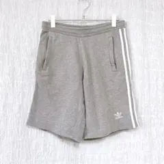 2898 アディダス　ハーフパンツ　スウェット　三本ライン　ポケット　メンズ　M