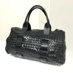 8万→ボッテガヴェネタ■レザーイントレチャート ウエストポーチ ボディバッグ黒 BOTTEGA VENETA（ボッテガ・ヴェネタ） バッグ メンズ ボディバッグ