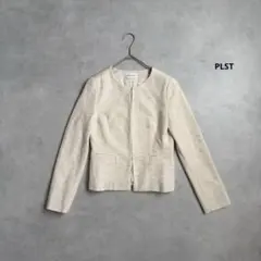 PLST プラステ ノーカラージャケット ベージュ　XS　8104002