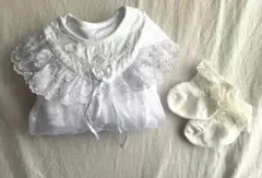 セレモニードレス　お祝い　ロンパース　靴下セット　退院着　出産祝い お宮参り