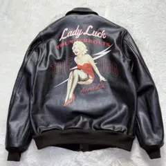 【未使用級】アヴィレックス A-2 馬革 フライトジャケット LADY LUCK