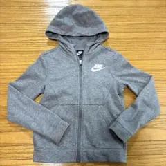 Nike キッズ グレー フルジップパーカー S ジュニア