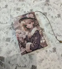 ハンドメイド　文庫本　ブックカバー　文庫本カバー　幻想的な少女