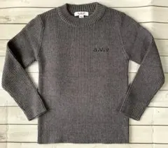 ★a.v.v／アー・ヴェ・ヴェ★リブ編みセーター グレー 100cm