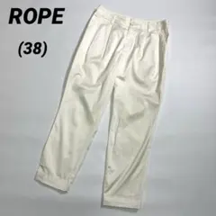 ROPE ロペ　4タックワイドテーパードパンツ　アイボリー　白　裾ゴムのサムネイル