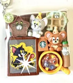 ガチャ詰めポーチ　カフェ風　デコレーションパーツ　デコパーツ