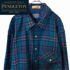 70s USA製 Pendleton ボードシャツ ウールシャツ チェック XL